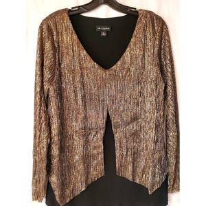 I. N. Studio Holiday Shiny Blouse Women's Size PL